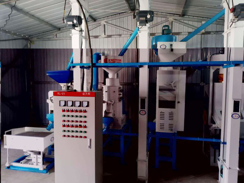 NZJ10型小米成套加工设备安装调试完毕。河北人张家口蔚县宋家庄乡宋家庄村