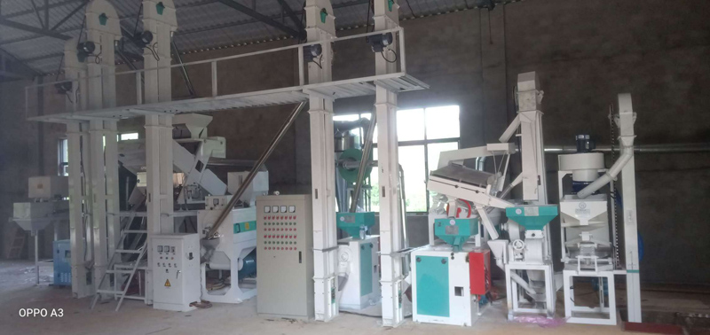 吉林长春NZJ15型大米小米成套加工设备安装调试完毕