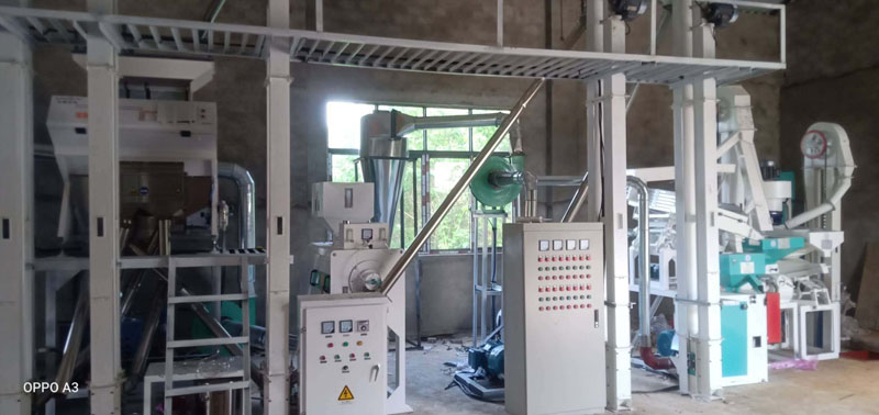 吉林长春NZJ15型大米小米成套加工设备安装调试完毕